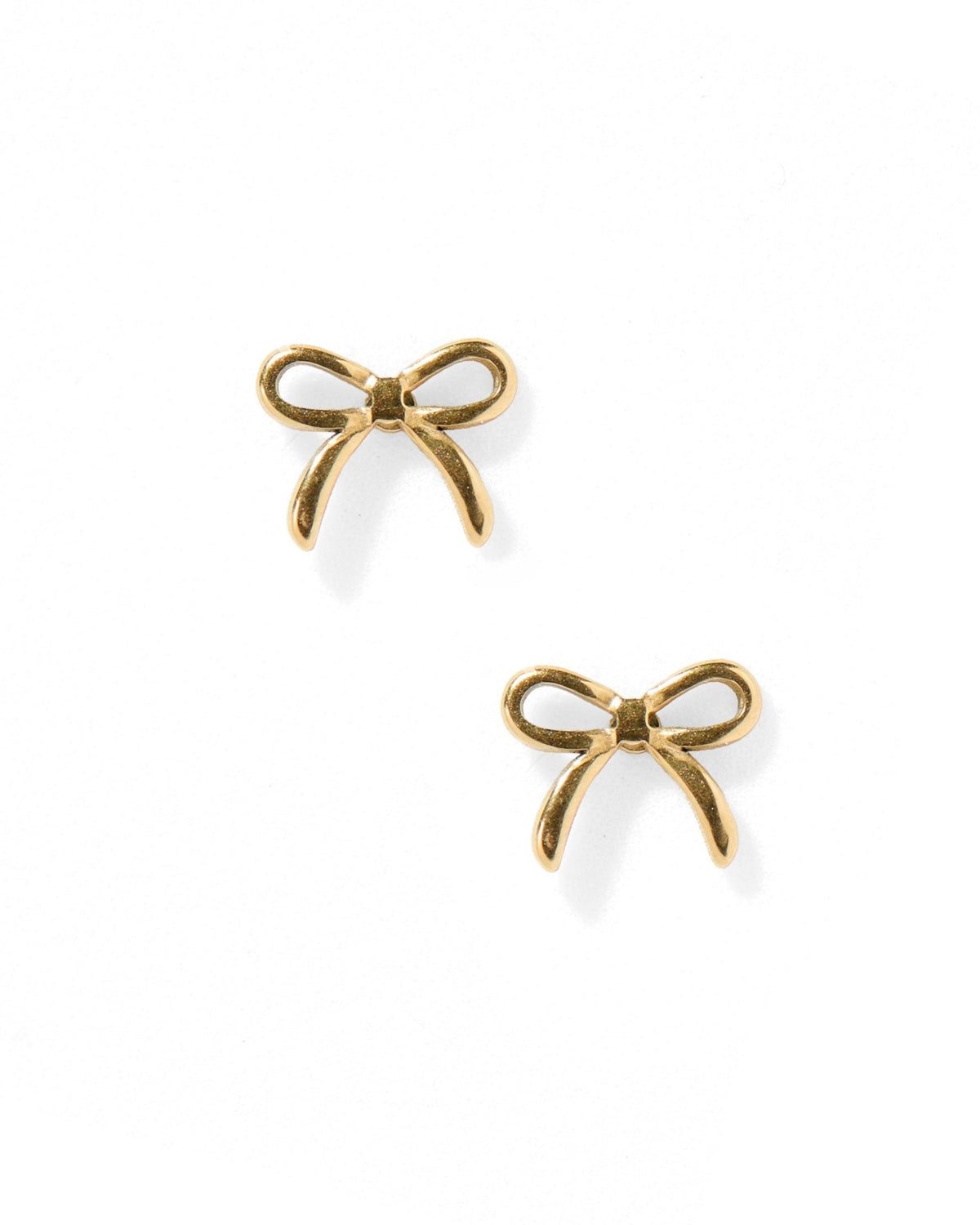Bow Gold Tone Stud - LINNY CO WholesaleMetals