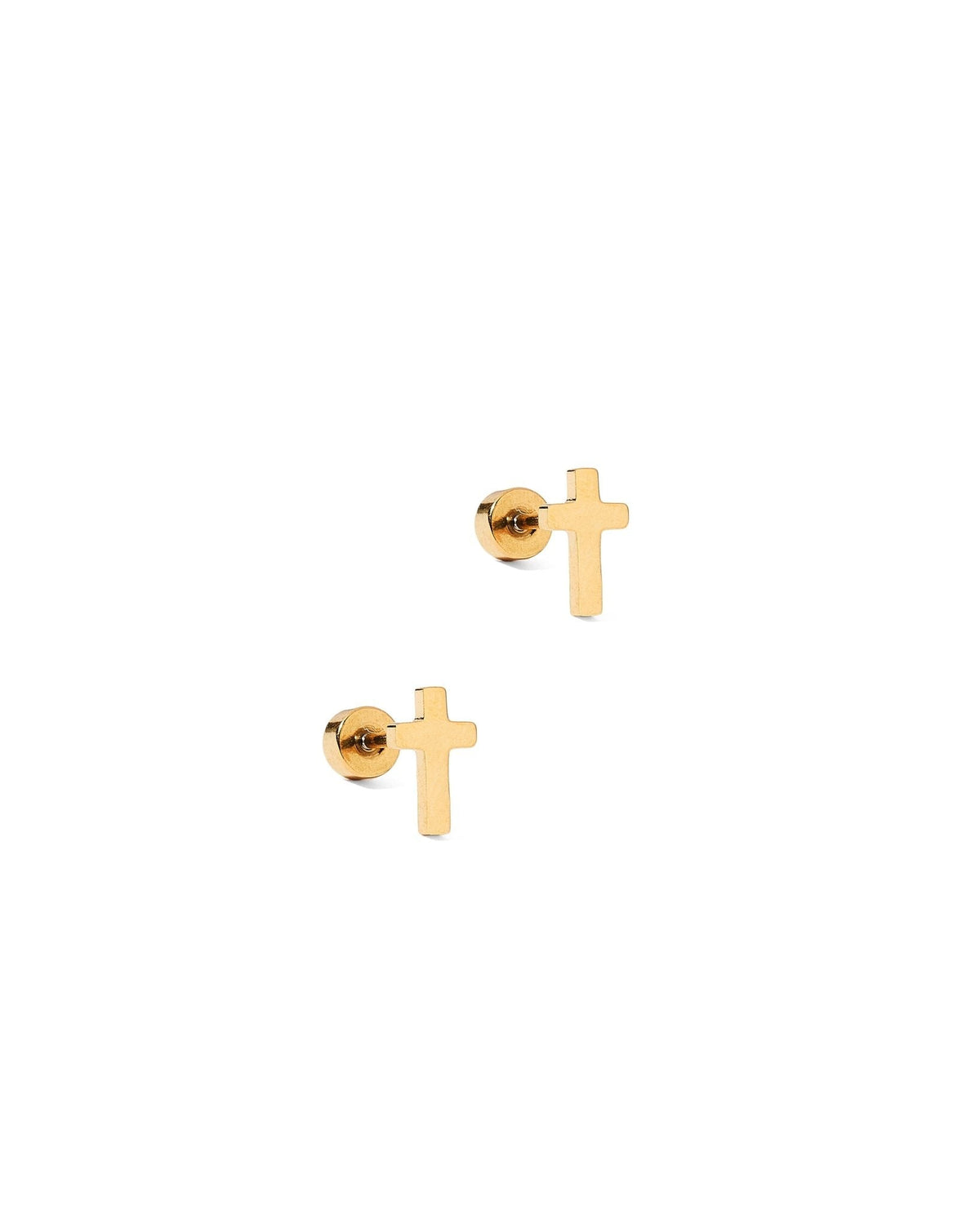 Classic Cross Gold Tone Stud - LINNY CO WholesaleMetals
