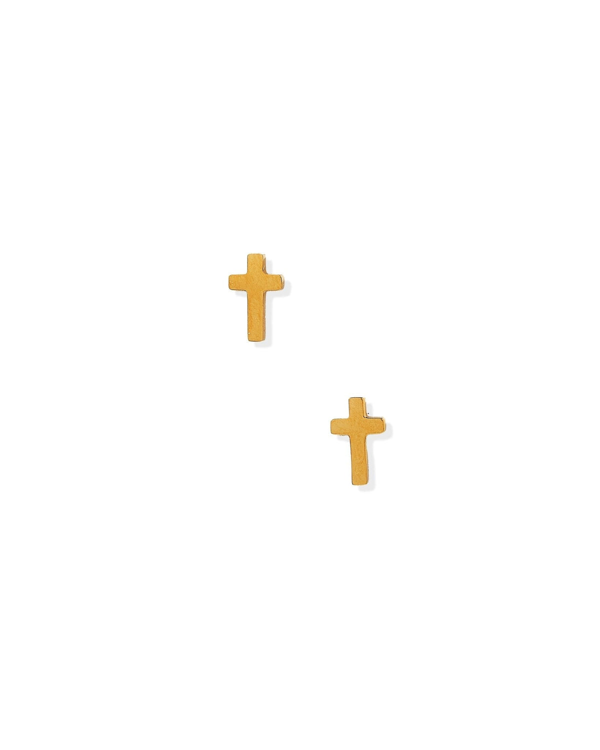 Classic Cross Gold Tone Stud - LINNY CO WholesaleMetals