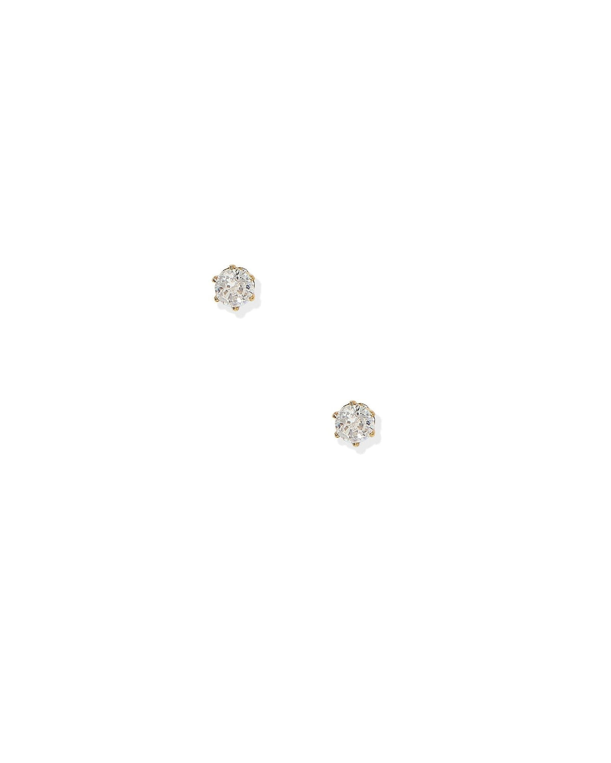 Clear CZ 3mm Gold Tone Stud - LINNY CO WholesaleMetals